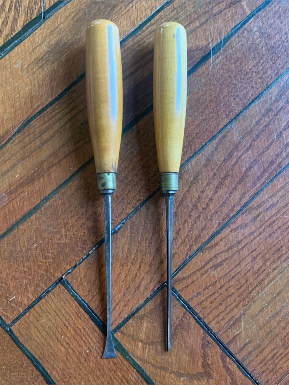 Joblot set wood carving Tools chisels gouges x2 M & C London vintage used